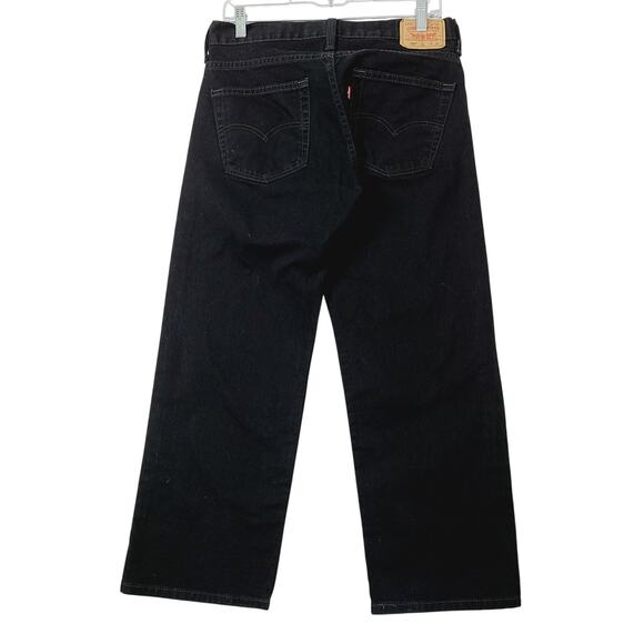 BOY'S LEVI 550 RELAXED FIT HUSKY JEANS Denim BLACK SIZE 10 Husky 30" X 26" - Picture 1 of 8
